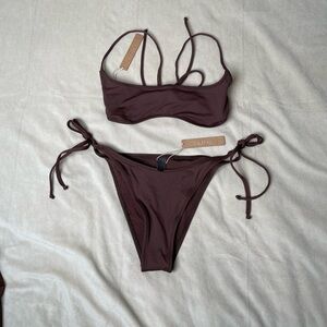 Two-Piece SKIMS 🤎 SWIM Bikini Bundle Set Cocoa Small NWT